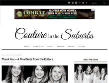 Tablet Screenshot of coutureinthesuburbs.com